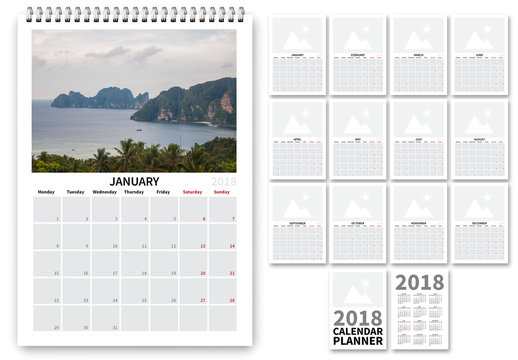 2018 Calendar Layout 1