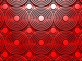 Abstract Red Round Pattern Wall Architecture Background