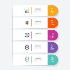 Vector illustration infographic five options