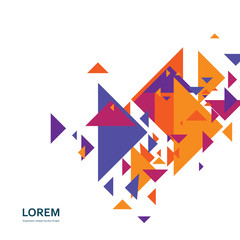 Abstract geometric background with modern overlapping triangles
