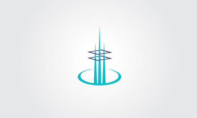 Fototapeta premium Tower Building Icon Logo