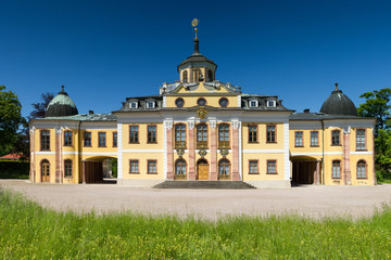 Panorama of Baroque Schloss Belvedere, Weimar - obrazy, fototapety, plakaty