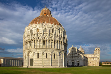 Baptistery, Cathedral and beltower of Pisa, Tuscany, Italy