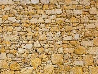 Mur de pierre calcaire du Gers