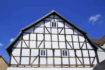 Fototapeta na wymiar Fachwerkfassade in Spangenberg