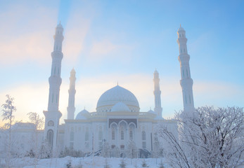 Cold winter morning at the mosque
