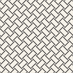 Crosshatch vector seamless geometric pattern. Crossed graphic rectangles background. Checkered motif. Seamless black and white texture of crosshatched lines. Trellis simple fabric print.