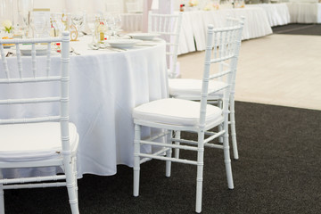 fancy table set for a wedding dinner