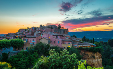 Sunset - Roussillon - Provence - obrazy, fototapety, plakaty