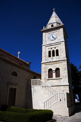Fototapeta premium Church tower in Primosten, Croatia
