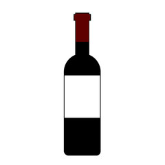 Naklejka premium Red Wine Bottle Isolated Illustration