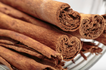 Cinnamon sticks. Condiments for flavoring foods