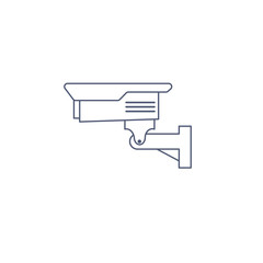 Security Camera Line Logo Minimal Style Vector Illustration