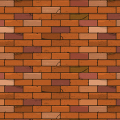Red brick wall seamless texture pattern for continuous replicate
