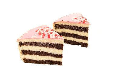 Pink cake isolated