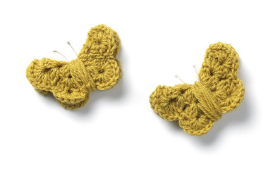 crochet colorful butterfly