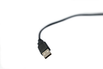 USB plugin cable on white background