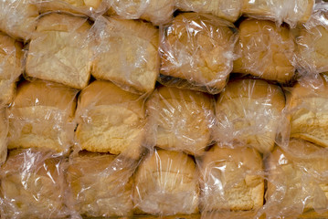 breads in plastic bag