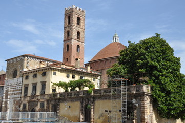 Square of St Martin in old town Lucca, Italy