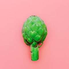 Artichoke. Minimal vegan style