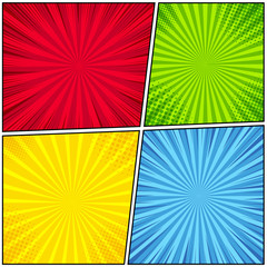 Fototapeta premium Comic book page template