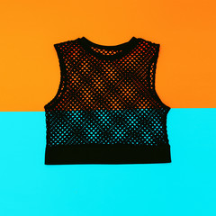 Stylish black top mesh. Summer outfit