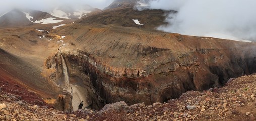 Kamchatka volcano rocky rugged landscape