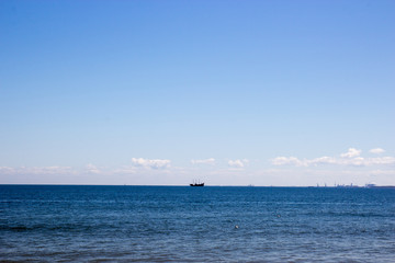 Seascape with ships