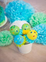 The decor of the first birthday