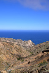 Fototapeta na wymiar Geological landscape of the north east side of Porto Santo Island, 