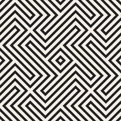 Abstract geometric pattern with stripes, lines. Seamless vector ackground. Black and white lattice texture.