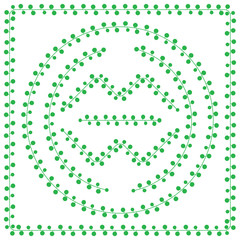 Pattern brush from green Leaves