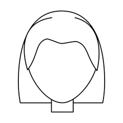 Woman faceless head