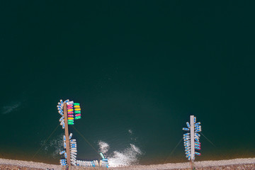 Obraz premium Boats seen from the sky 