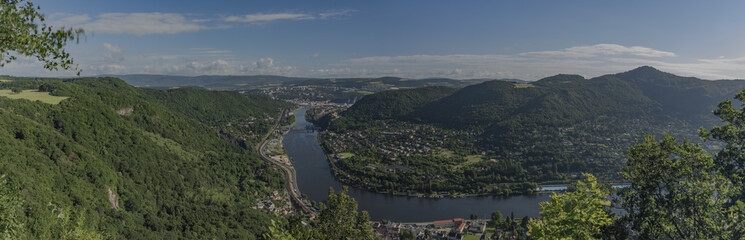 View for valley of river Labe