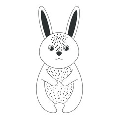 cute and tender rabbit vector illustration design
