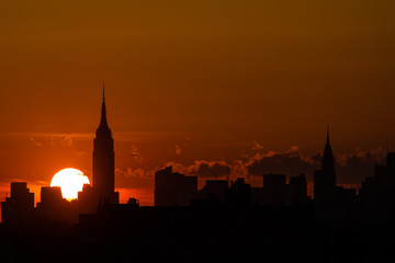 Sunset overlooking NYC