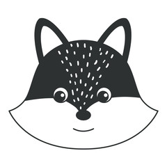 cute and tender fox vector illustration design