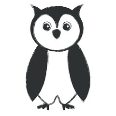 cute and tender owl vector illustration design