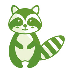 cute and tender raccoon vector illustration design