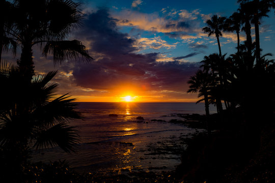 Laguna Beach golden sunset
