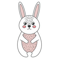 cute and tender rabbit vector illustration design