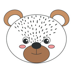cute and tender bear vector illustration design