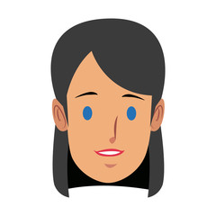 portrait woman young female cartoon people