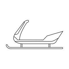 snow sled modern vehicle object icon