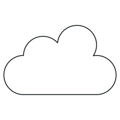 cloud silhouette isolated icon vector illustration design