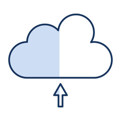 cloud silhouette isolated icon vector illustration design