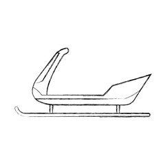 snow sled modern vehicle object icon