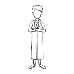 doctor medical staff folded arms and stethoscope