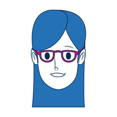 portrait woman young female cartoon people